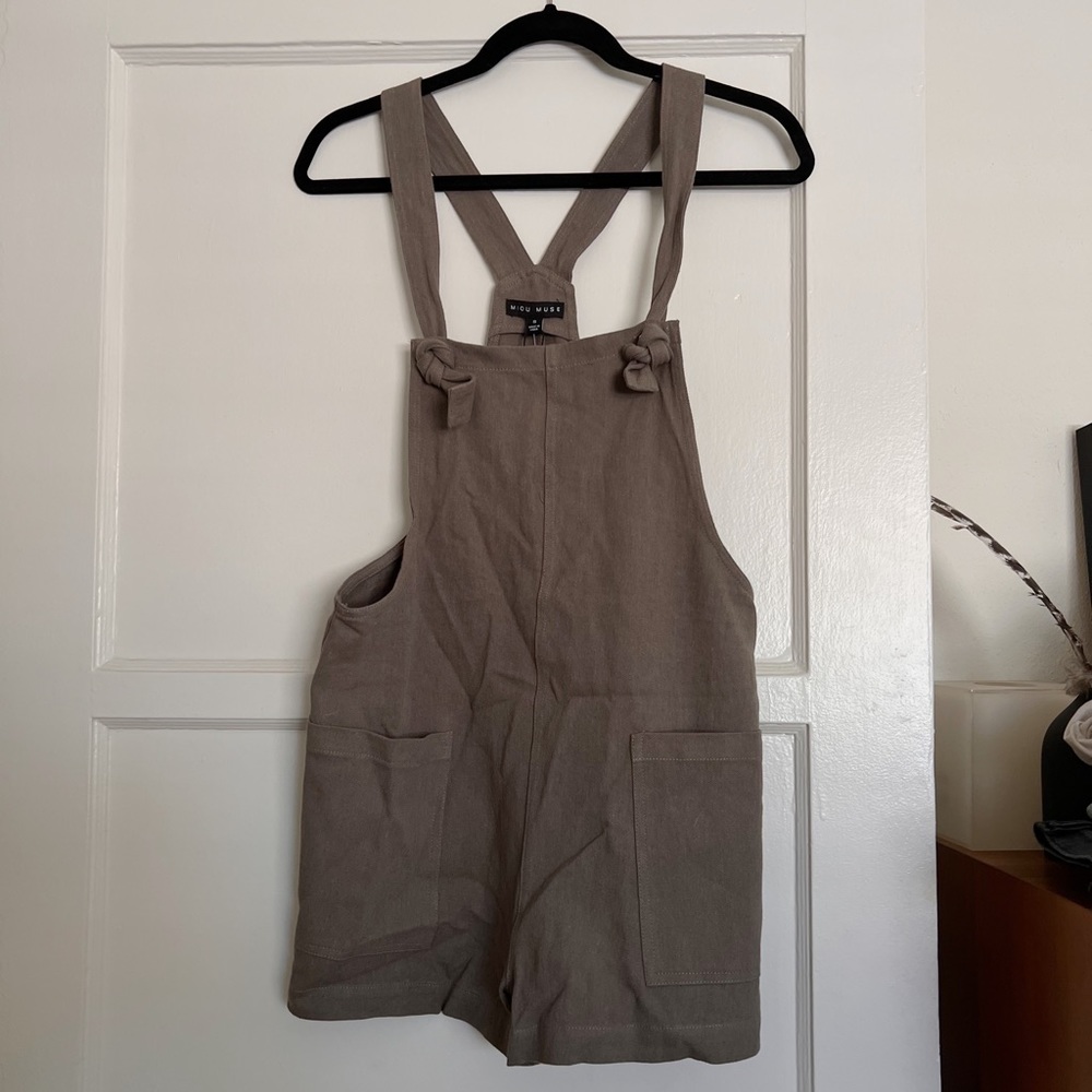 NWT Olive Short Overalls Summer Coverup